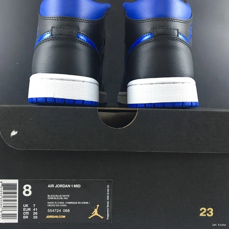 Royal Black Air Jordan Blue Mid 554724-068 1 1023